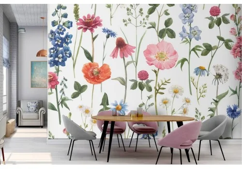 Carta da Parati fiori pattern natura raffinata. 2