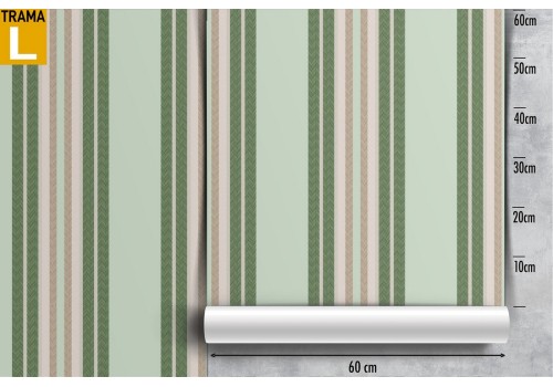 Vintage green stripe pattern wallpaper. 2
