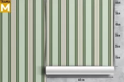 Vintage Stripes and Waves Wallpaper