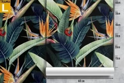 Tropical leaves nature design pattern wallpaper.