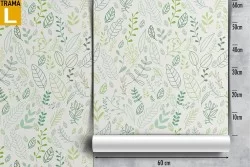 Wallpaper stylized leaves green nature pattern.