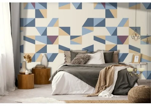 Modern geometric rectangular wallpaper decoration.
