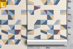 Modern geometric rectangle wallpaper decoration.