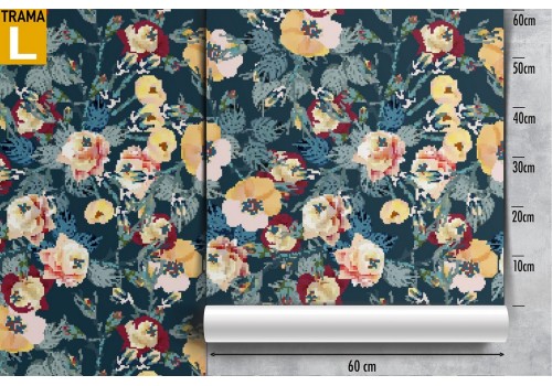 Vintage design nature flowers wallpaper. 2