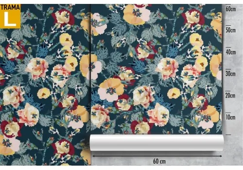 Vintage design nature flowers wallpaper. 2