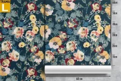 Vintage design nature flowers wallpaper.