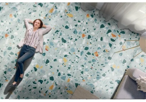 Vintage blue marble surface wallpaper.