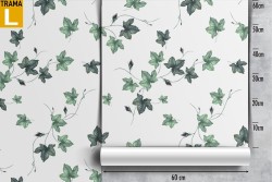 Carta da Parati foglie verdi natura pattern moderno.