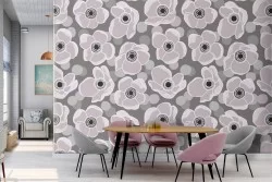 Carta da Parati fiori rosa natura design moderno pattern.