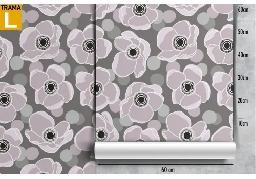 Carta da Parati fiori rosa natura design moderno pattern. 2