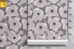 Pink flowers nature modern design wallpaper pattern.