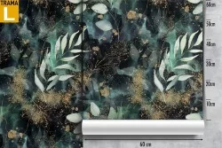 Green leaves nature abstract modern design wallpaper.
