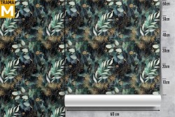 Carta da Parati Astratta Moderna Foglie Natura