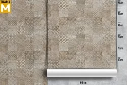 Carta da Parati Geometrica Mattonelle Vintage