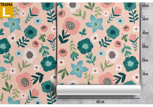 Pink flowers nature abstract vintage wallpaper. 2