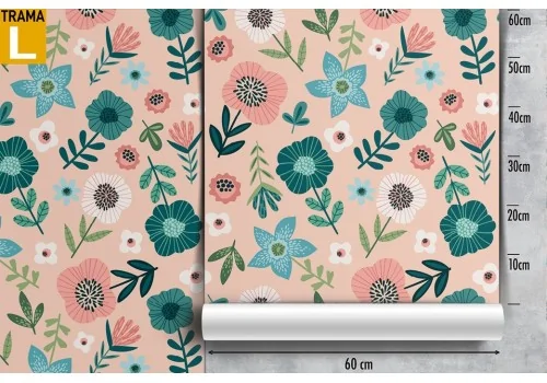 Pink flowers nature abstract vintage wallpaper. 2