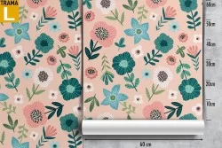 Carta da Parati fiori rosa natura astratta vintage.