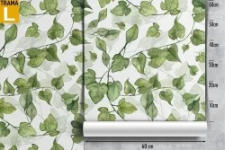 Green leaves pattern nature wallpaper.