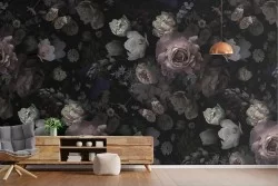 Modern Vintage Nature Wallpaper Flowers