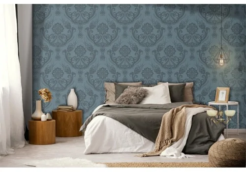 Damask pattern vintage wallpaper decoration.