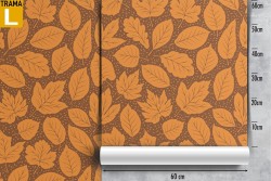 Carta da Parati foglie arancione autunno natura.