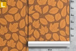 Carta da Parati foglie arancione autunno natura.