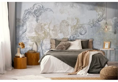 Carta da Parati animali Foglie Natura Luxury