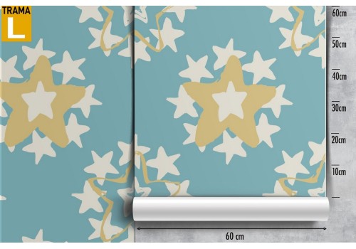 Carta da Parati stelline decorazione bambini a pois. 2