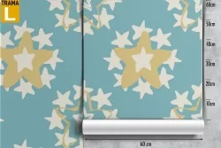 Carta da Parati stelline decorazione bambini a pois.