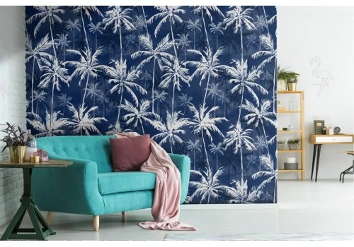 Tropical palm nature modern design wallpaper.