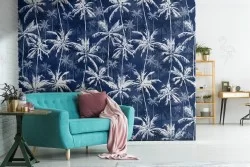 Tropical palm nature modern design wallpaper.