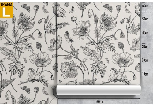 Wallpaper stylized flowers vintage nature pattern. 2
