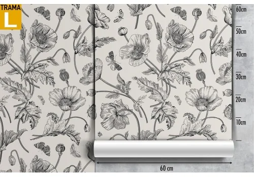 Wallpaper stylized flowers vintage nature pattern. 2