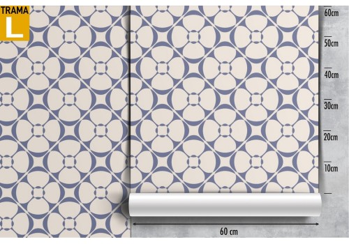 Wallpaper decoration with stylized geometric flowers. 2