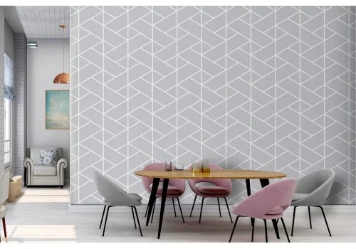 Modern grey geometric wallpaper decoration.