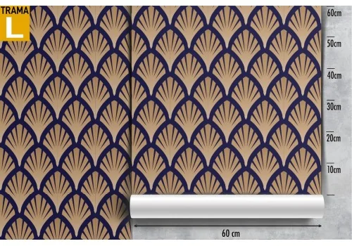 Art Deco vintage geometric wallpaper decoration. 2