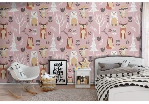 Carta da Parati animali foresta natura bambini.