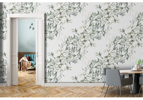 White flowers nature pattern wallpaper.