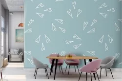 Wallpaper with stylized hearts modern pattern.