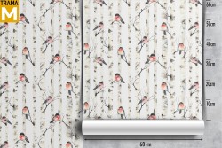 Carta da Parati animali Righe e Onde Foglie Natura