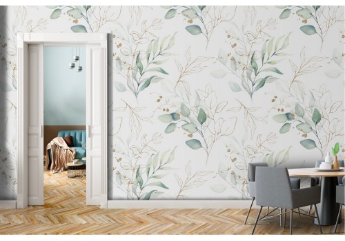 Wallpaper plants leaves nature pattern.