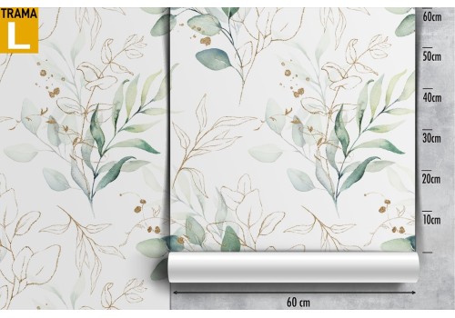 Carta da Parati piante foglie natura pattern. 2