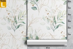 Carta da Parati piante foglie natura pattern.