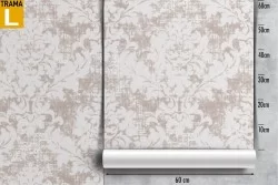 Vintage damask wallpaper pattern in antique white.