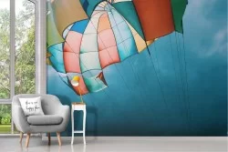 Wallpaper photograph parachute in the sky