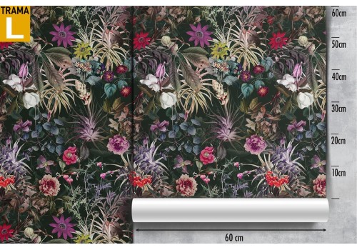 Tropical flowers and leaves wallpaper nature pattern. 2