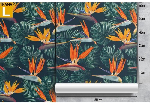 Tropical flowers and leaves nature wallpaper. 2