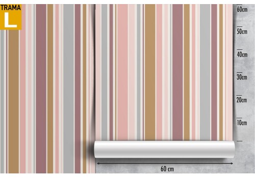Carta da Parati decorazione righe rosa pattern. 2