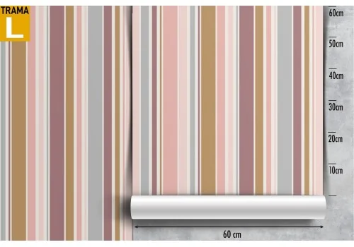 Carta da Parati decorazione righe rosa pattern. 2
