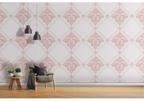 Carta da Parati damasco geometrico pattern vintage.